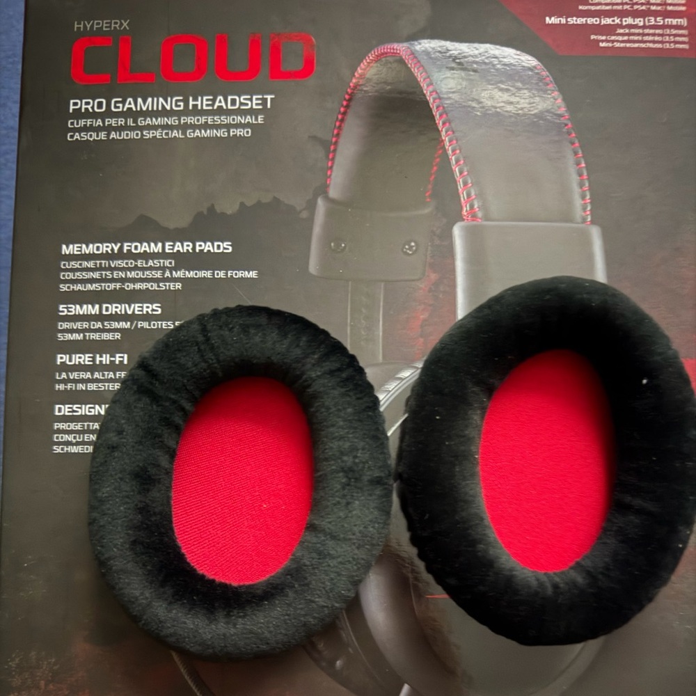 HyperX Cloud Over-Ear Gaming Headphones - Black and Red